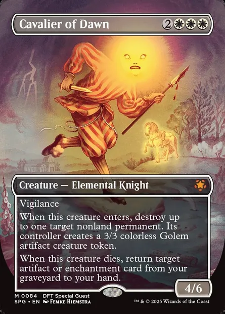 Cavalier of Dawn, Magic card SPG 84 — Special Guests set