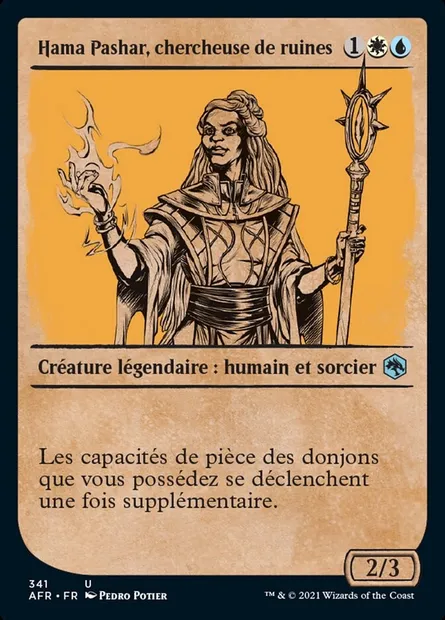 Hama Pashar, chercheuse de ruines, carte Magic AFR 341 — extension Forgotten Realms: Aventures dans les Royaumes Oubliés
