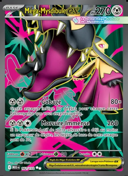 Méga-Mysdibule-ex, carte Pokémon MEG 162 — extension Méga-Évolution