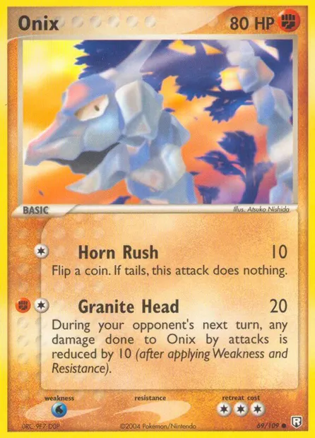 Onix, Pokémon card TRR 69 — Team Rocket Returns set