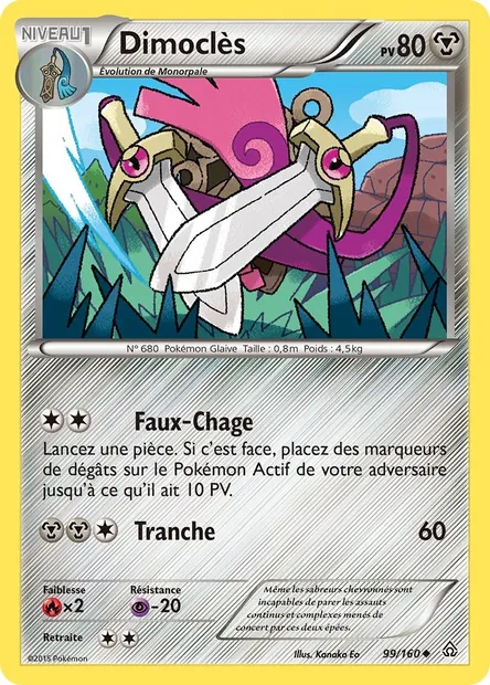 Dimoclès, carte Pokémon PRC 99 — extension Primo-Choc