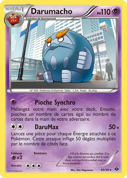 Darumacho, carte Pokémon NXD 60 — extension Destinées Futures