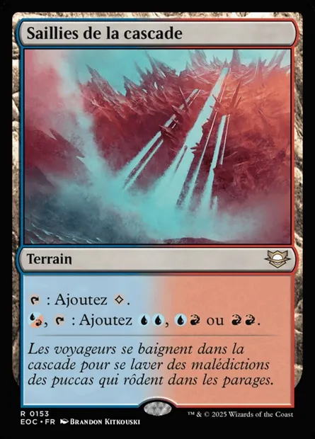 Saillies de la cascade, carte Magic EOC 153 — extension Edge of Eternities Commander