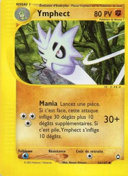 Ymphect, carte Pokémon AQ 56 — extension Aquapolis
