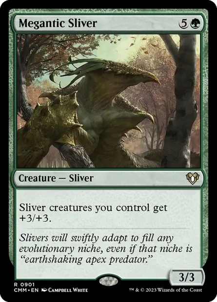 Megantic Sliver, Magic card CMM 901 — Commander Masters set