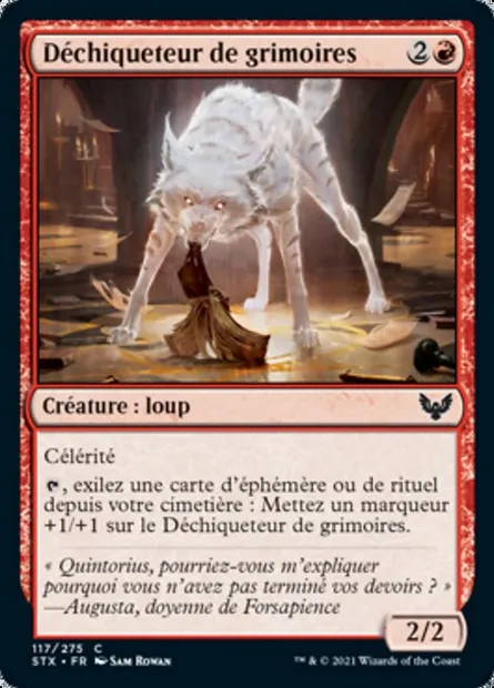Déchiqueteur de grimoires, carte Magic STX 117 — extension Strixhaven: l'Académie des Mages