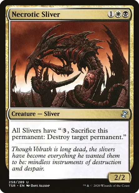 Necrotic Sliver, Magic card TSR 258 — Time Spiral Remastered set