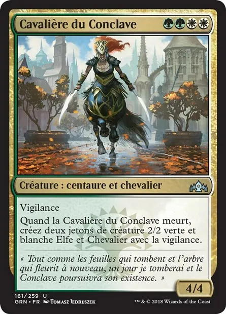 Cavalière du Conclave, carte Magic GRN 161 — extension Les Guildes de Ravnica