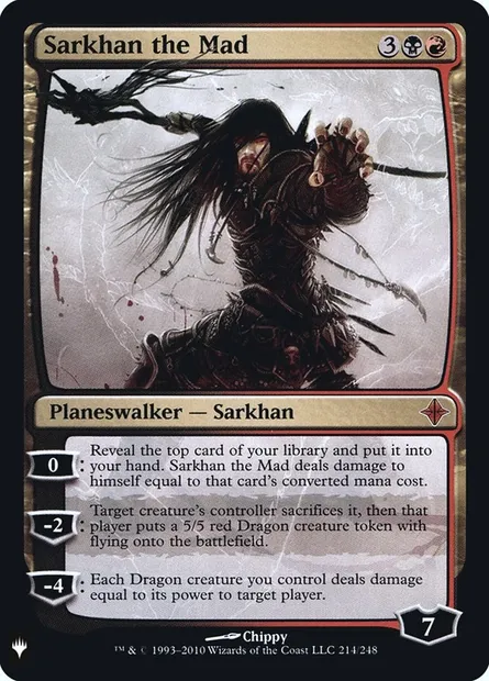 Sarkhan the Mad, Magic card PLST ROE-214 — The List set