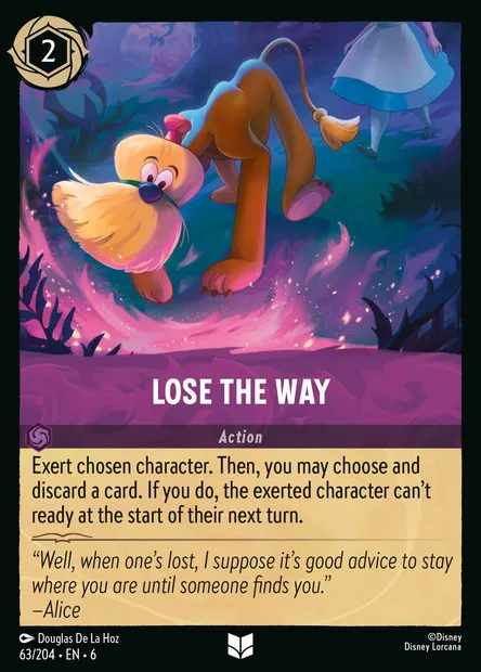Lose the Way, Disney Lorcana card CH6-063 — Azurite Sea set