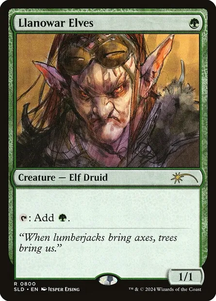 Llanowar Elves, Magic card SLD 800 — Secret Lair Drop set