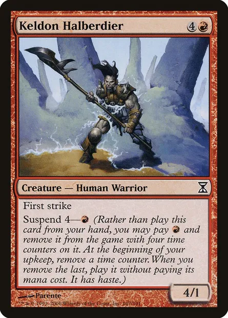 Keldon Halberdier, Magic card TSP 167 — Time Spiral set
