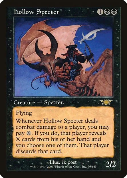 Hollow Specter, Magic card LGN 75 — Legions set