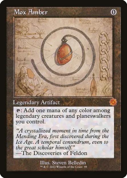 Mox Amber, Magic card BRR 98 — The Brothers' War Retro Artifacts set