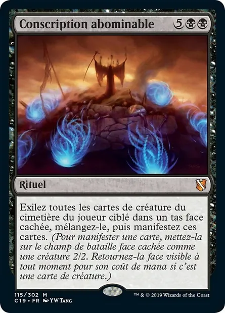Conscription abominable, carte Magic C19 115 — extension Commander 2019