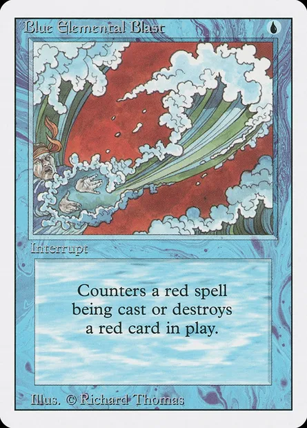 Blue Elemental Blast, Magic card 3ED 49 — Revised Edition set
