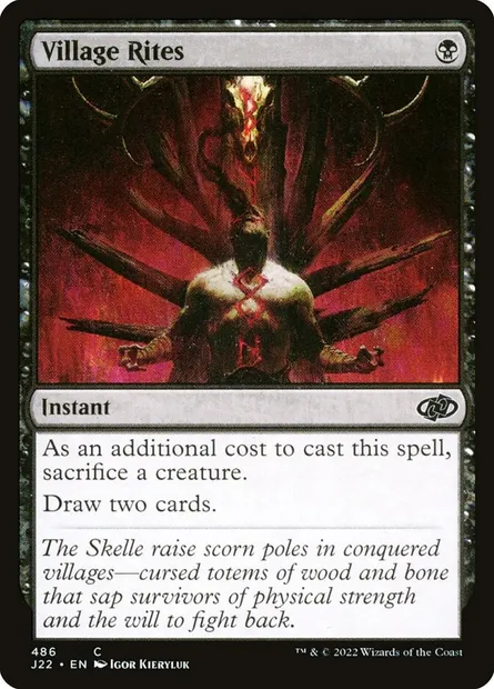 Village Rites, Magic card J22 486 — Jumpstart 2022 set