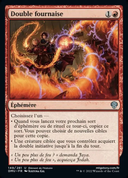 Double fournaise, carte Magic DMU 149 — extension Dominaria Uni