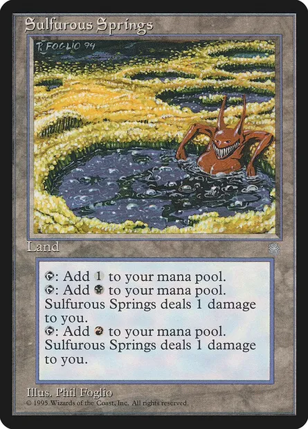 Sulfurous Springs, Magic card ICE 360 — Ice Age set