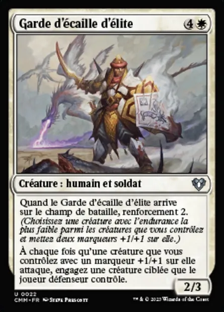 Garde d'écaille d'élite, carte Magic CMM 22 — extension Commander Masters