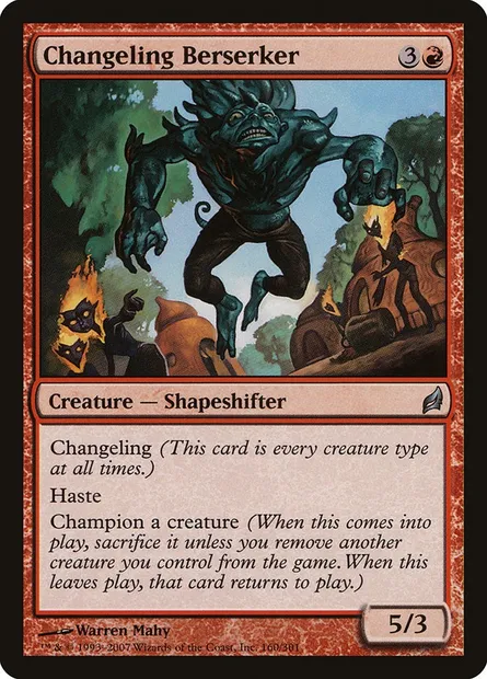 Changeling Berserker, Magic card LRW 160 — Lorwyn set