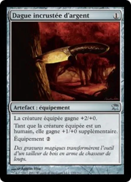 Dague incrustée d'argent, carte Magic ISD 233 — extension Innistrad
