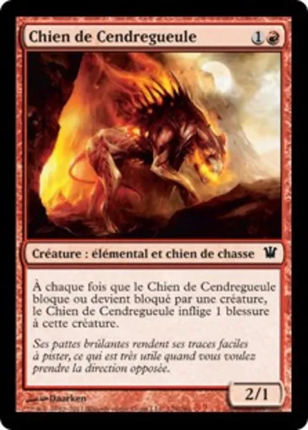 Chien de Cendregueule, carte Magic ISD 128 — extension Innistrad