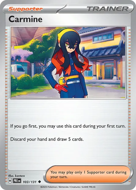 Carmine, Pokémon card PRE 103 — Prismatic Evolutions set