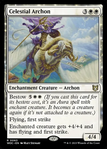 Celestial Archon, Magic card WOC 63 — Wilds of Eldraine Commander set