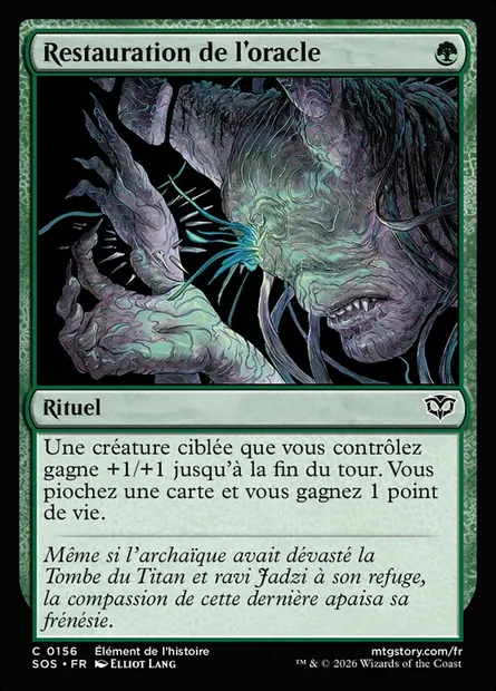 Restauration de l'oracle, carte Magic SOS 156 — extension Secrets of Strixhaven