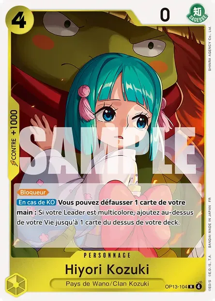 Hiyori Kozuki, carte One Piece OP13-104 — extension SUCCESSEURS