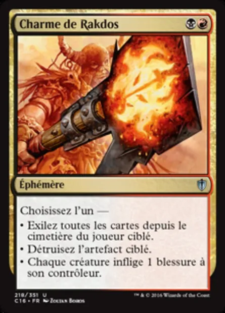 Charme de Rakdos, carte Magic C16 218 — extension Commander 2016