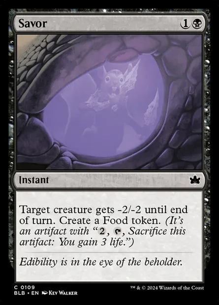 Savor, Magic card BLB 109 — Bloomburrow set