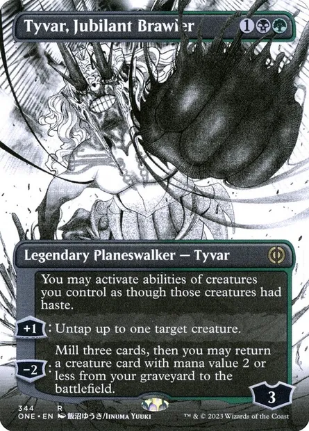 Tyvar, Jubilant Brawler, Magic card ONE 344 — Phyrexia: All Will Be One set