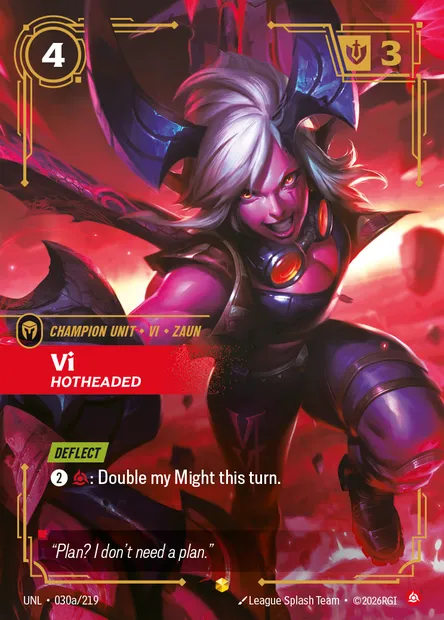 Vi, Riftbound card UNL 030a — Unleashed set