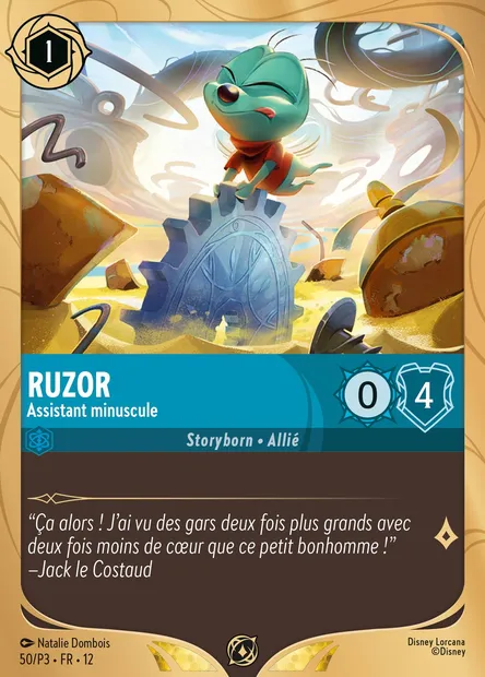 Ruzor - Assistant minuscule, carte Disney Lorcana P3-050 — extension P3