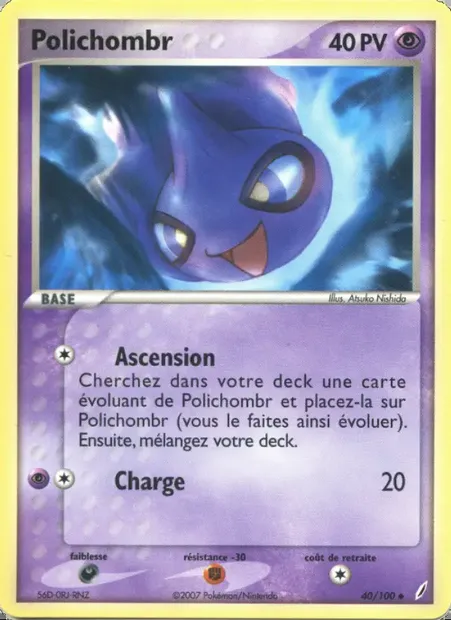Polichombr, carte Pokémon CG 40 — extension EX Gardiens de Cristal