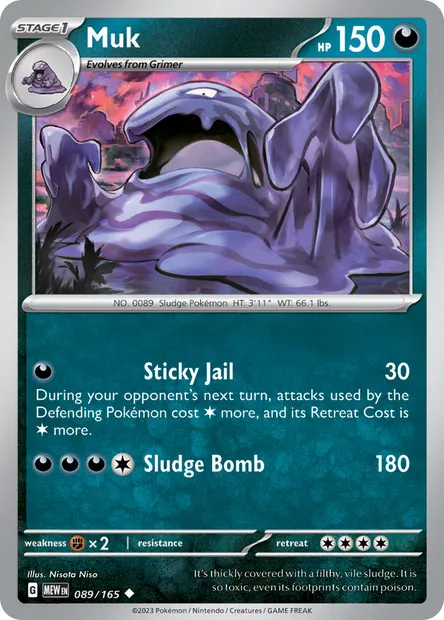 Muk, Pokémon card MEW 089 — 151 set