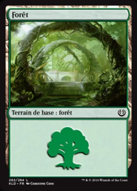Forêt, carte Magic KLD 262 — extension Kaladesh