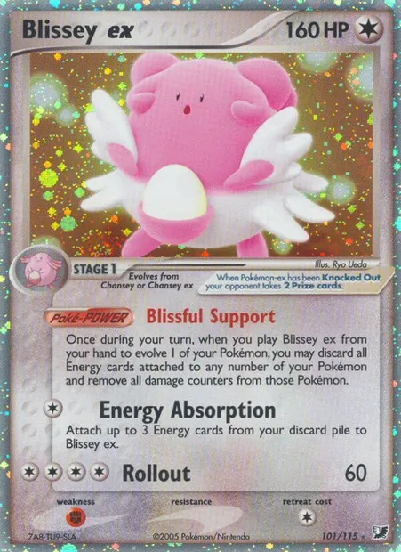 Blissey ex, Pokémon card UF 101 — Unseen Forces set