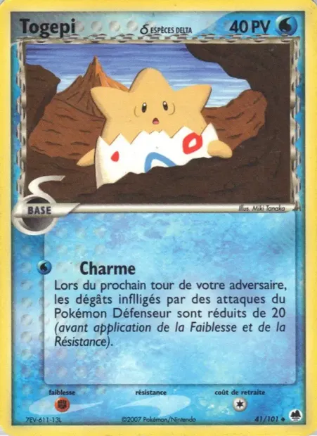 Togepi δ, carte Pokémon DF 41 — extension EX Île des Dragons