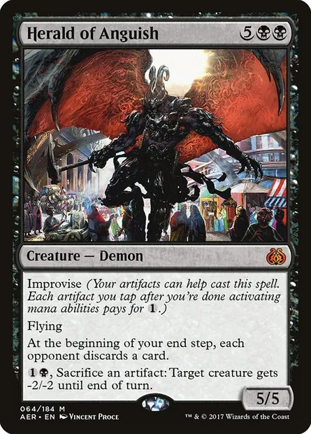 Herald of Anguish, Magic card AER 64 — Aether Revolt set