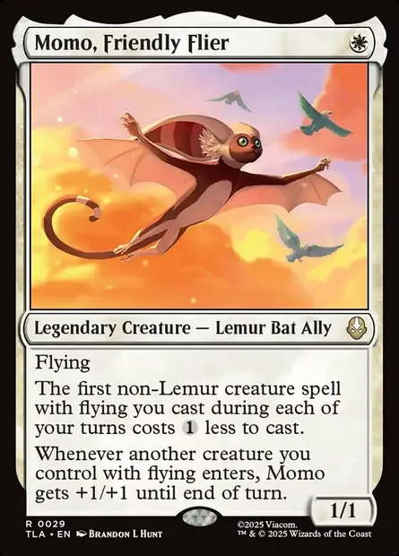 Momo, Friendly Flier, Magic card TLA 29 — Avatar: The Last Airbender set