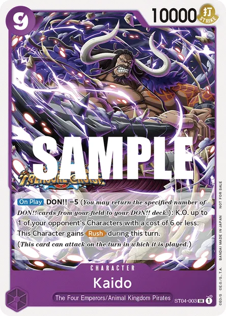 Kaido, One Piece card ST04-003 — Animal Kingdom Pirates set