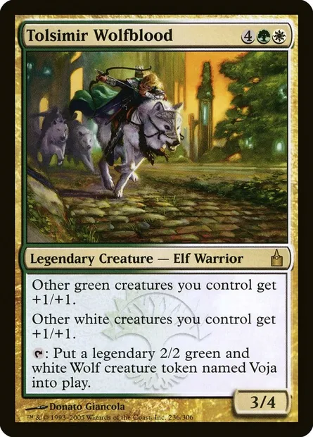 Tolsimir Wolfblood, Magic card RAV 236 — Ravnica: City of Guilds set