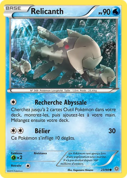 Relicanth, carte Pokémon AOR 23 — extension Origines Antiques