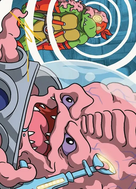 Krang, Master Mind // Krang, Master Mind, carte Magic ATMT 25 — extension Teenage Mutant Ninja Turtles Art Series