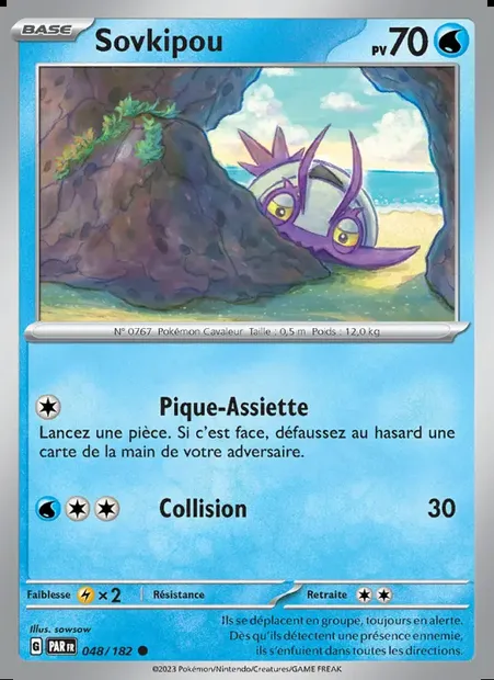 Sovkipou, carte Pokémon PAR 048 — extension Faille Paradoxe