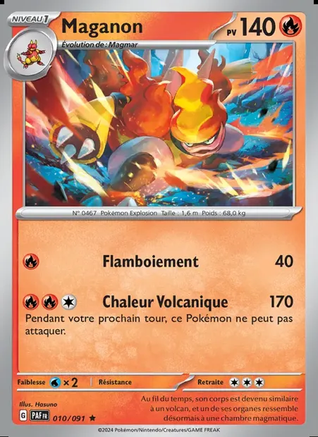 Maganon, carte Pokémon PAF 010 — extension Destinées de Paldea