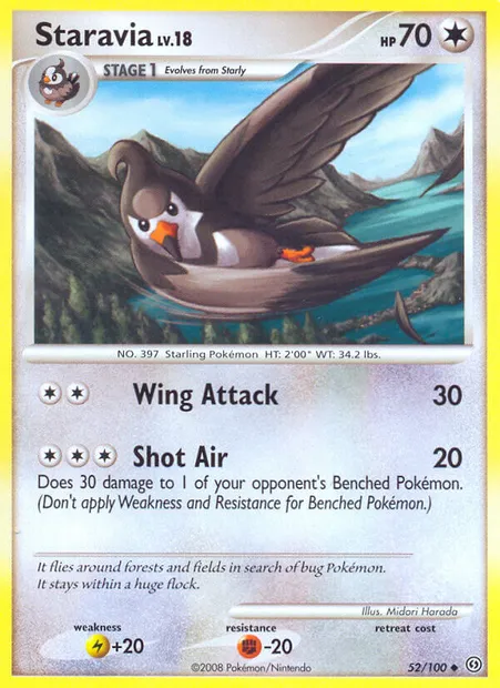Staravia, Pokémon card SF 52 — Stormfront set